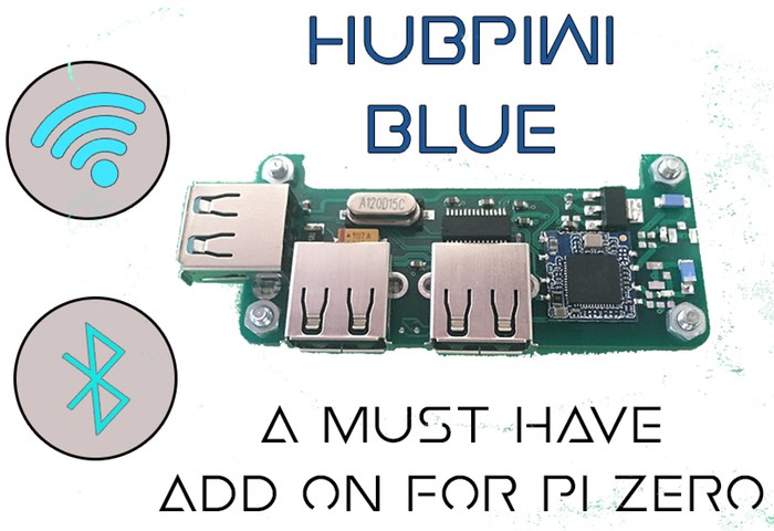 Raspberry Pi Zero HubPiWi Blue Adds WiFi, USB Ports And More