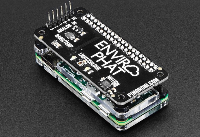 Raspberry Pi Zero Pimoroni Enviro pHAT Now Available From Adafruit