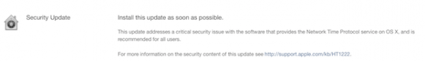 Apple releases a security fix for OS X Network Time Protocol issue