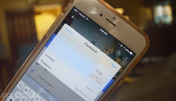 Google Maps for iOS can share places on Facebook