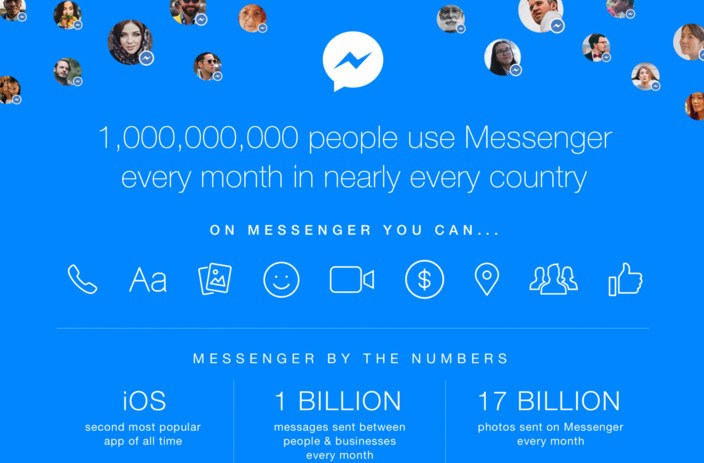 Facebook Messenger Hits 1 Billion Monthly Users