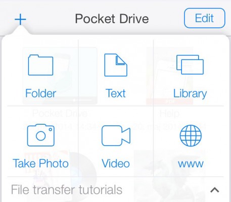 Pocket Drive turns your iOS device into an external drive