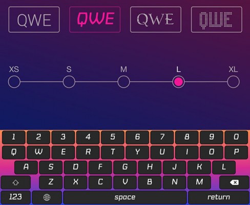 Custom Keyboard for iOS gives your keyboard a totally new look