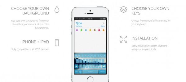 An application to create your own keyboard on iPhone and iPad