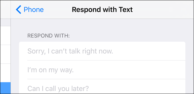 How to Customize the “Respond with Text” Messages to Calls on iPhone