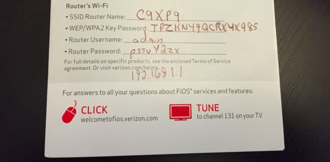 How to Change the Wi-Fi Network Password on Your Verizon FIOS Router
