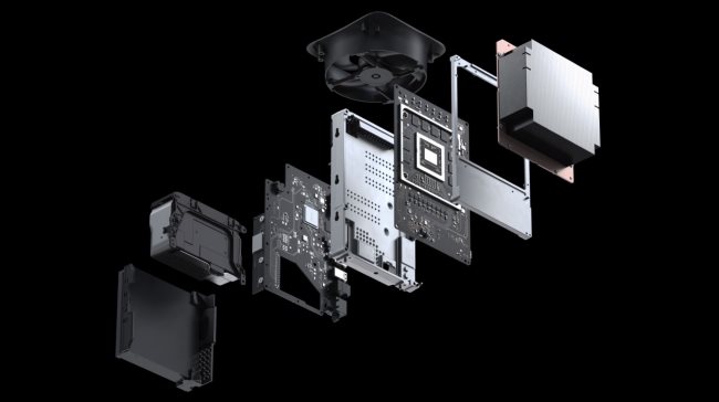The Xbox Series X's internals.