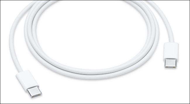 A USB-C-to-USB-C cable.