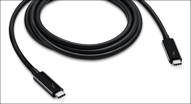 A Thunderbolt 3 Cable.