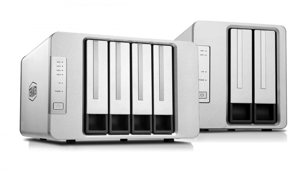 The TerraMaster F2-223 and F4-223 NAS devices. The F2 is two-bay, the F4 is four-bay.